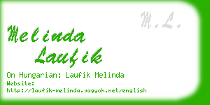 melinda laufik business card